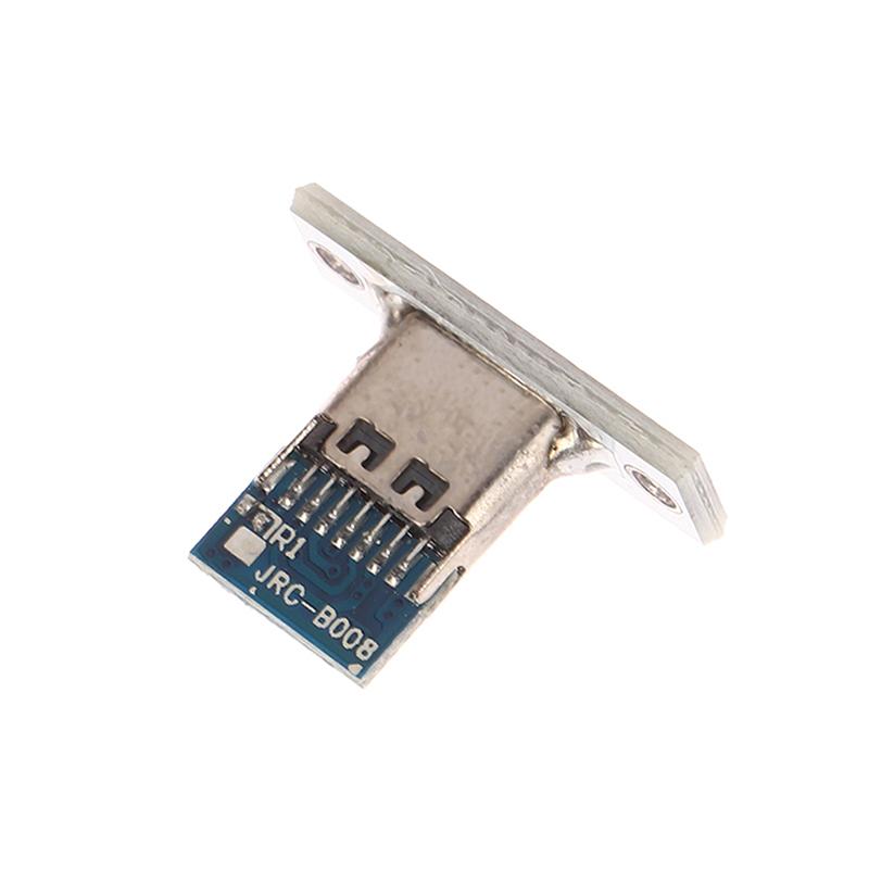 10 stk USB 3.1 Type C Sokkel Festebrakett Type-C USB-kontakt 3.1 Type-C 2-pinners 4-pinners Hunnkontakt Ladeport
