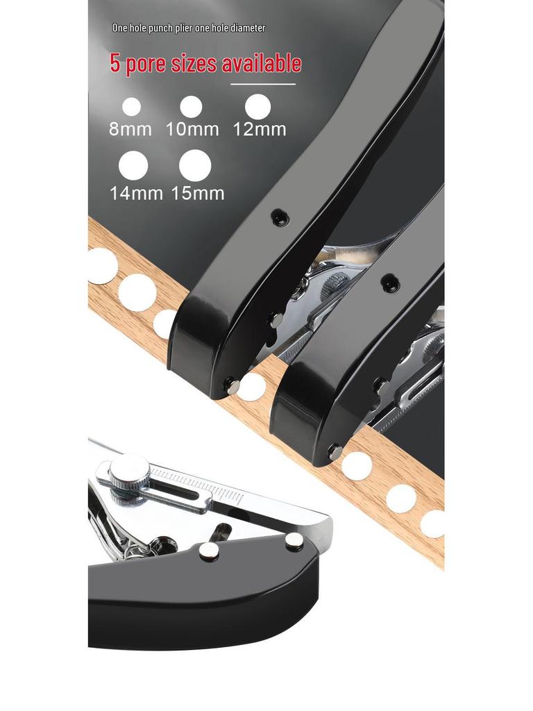 Handheld Round Hole Puncher for Paper, PVC Cards, and Eyelets