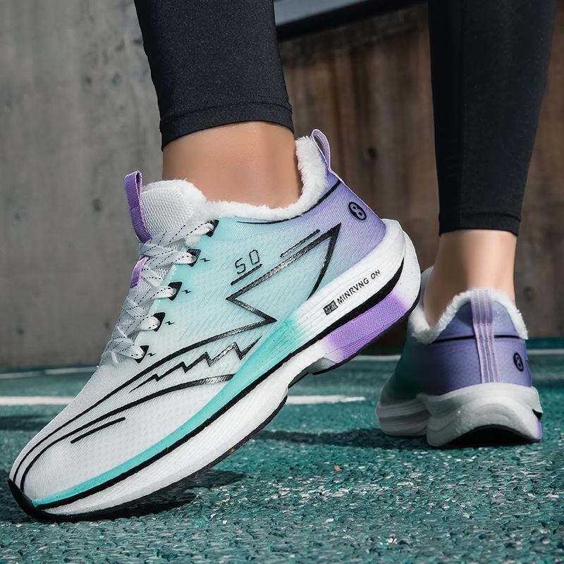 Plush Warm Winter Sneakers Men's Damping Sports Shoes Women Breathable Running Shoes Fitness Training Shoes Anti-slip Trainers