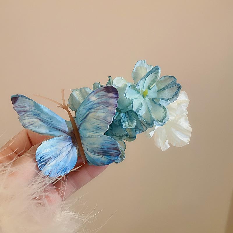 Holiday wind egg flower other side flower grab clip sweet girl bangs side hairpin bohemian hair accessories