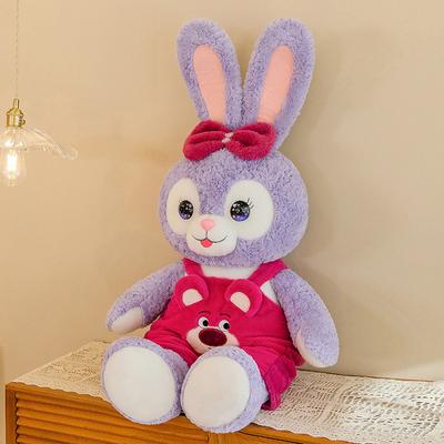 Lila Stern Kaninchen Plüschtier Kinder Schlafen Wurfkissen Büro Begleiter Puppe Geburtstagsgeschenk Erdbeer Bär