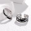 Stainless Steel Titanium Couple Rings - Cold Style, Non-Fading, Drip Oil, Open Design, Versatile Accessories