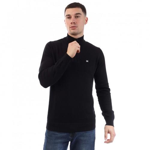 Weekend Offender Mens Paraguay Knitted Quarter Zip Sweatshirt