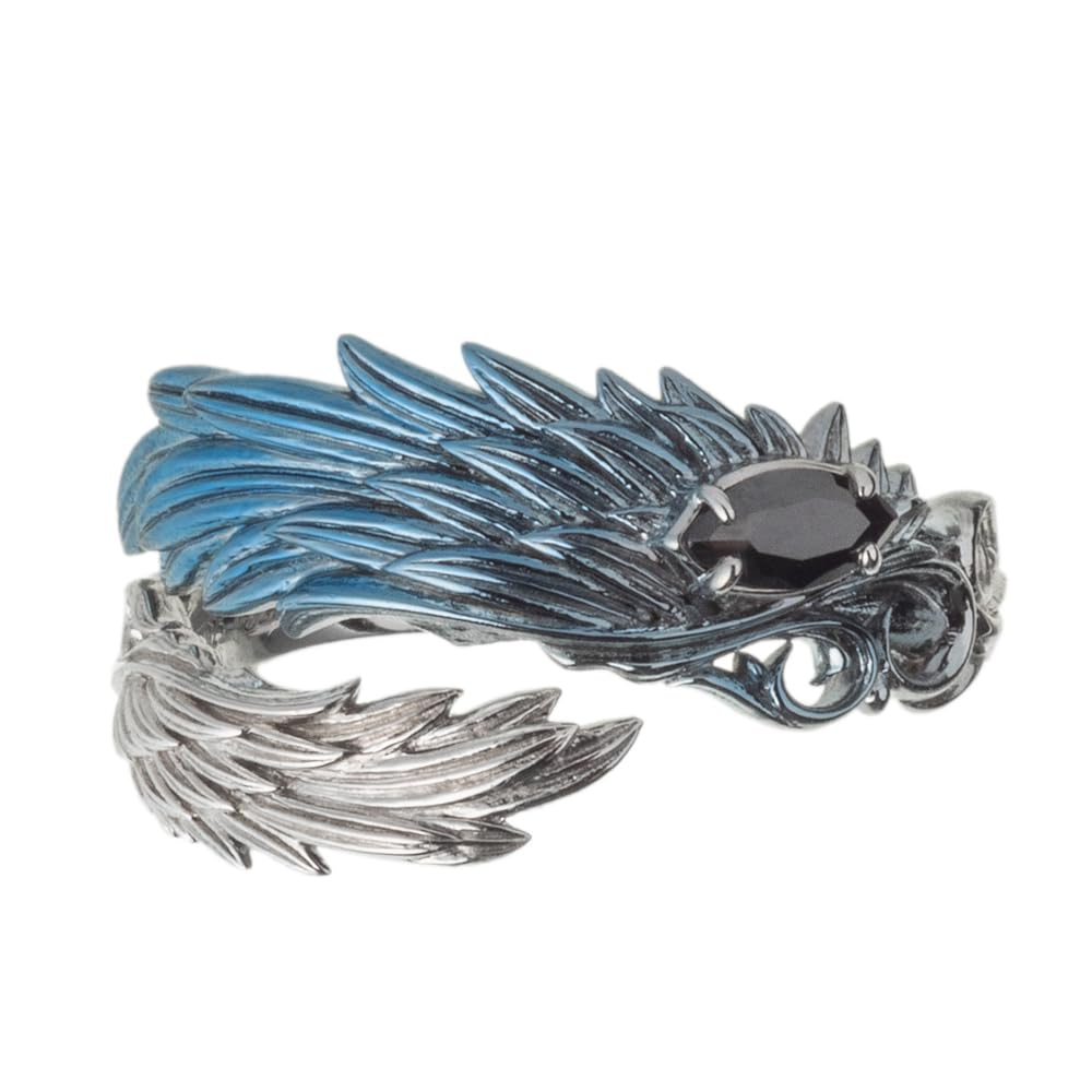 Artemis Kings Blue Wing Free Silver Brand Silver 925 Ring, Size, AKR0078, Men's Accessory, Jewelry, Ring,