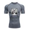 Angel Warrior  Men's Sports T-shirt Training Fitness Compression Shirt Rashgard Tops Quick Dry Short Sleeve T-Shirt