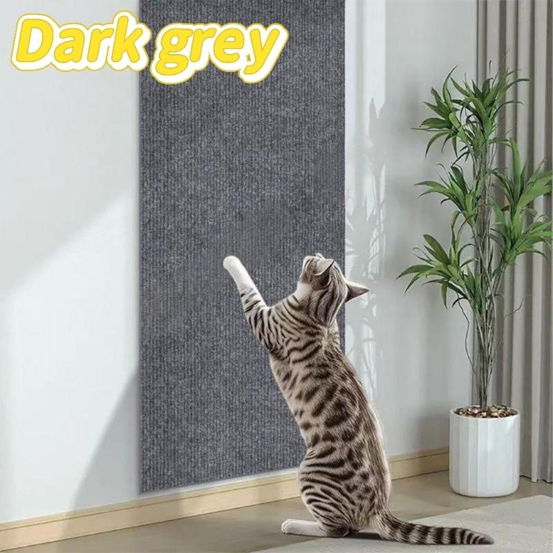 

Self-adhesive Cat Scratching Mat Sofa Protector Carpet Cats Scratch Board Protection Corner Wall DIY Cat Scratch Mat Trimmable 30x30cm темно-сірий колір