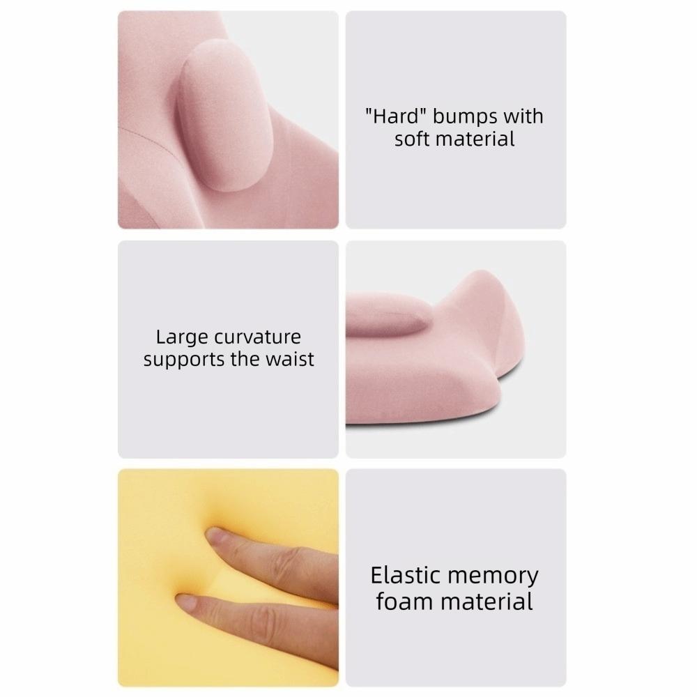 Rebound Lumbar Support Cushion Ergonomic Waist Pillow Comfortable Waist Rest Travel Backrest