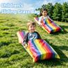 Leichte Regenbogen-Gras-Ski-Matte Faltbare Regenbogen-Gras-Ziehmatte Outdoor-Spiele