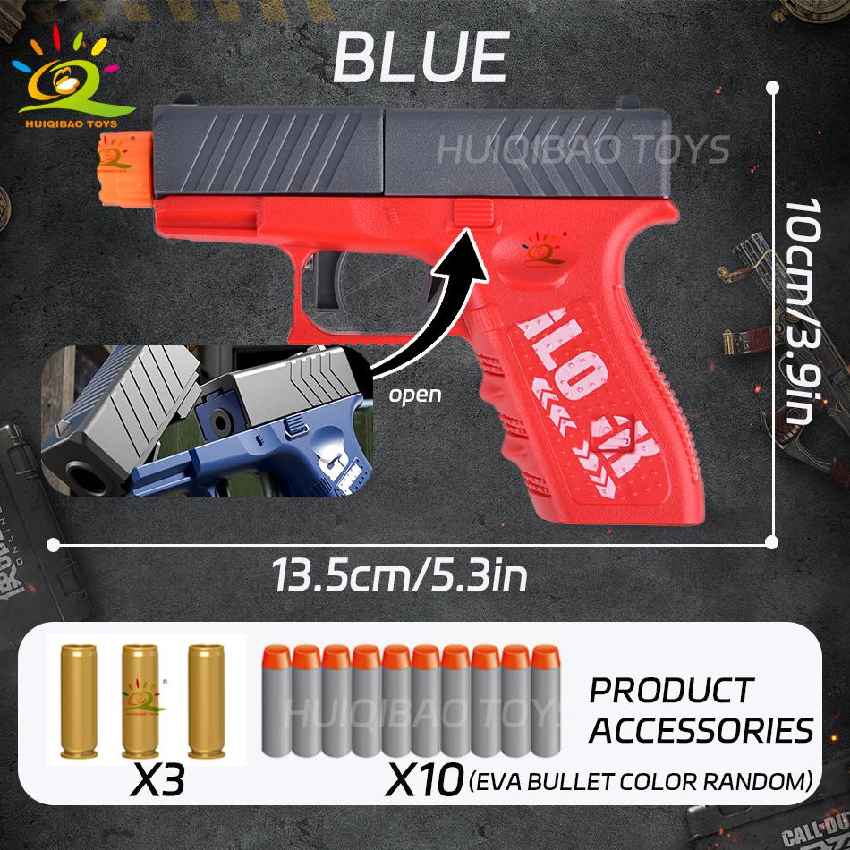 Soft Bullet Toy Gun Outdoor Combat Weapon Shooting Game Toys with Silencer Foam Ejection Toy Gun Toy for Adult Boys