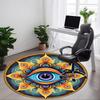 1pc Mystic Eye Mandala Chair Carpet for Office, Soft Comfortable Mat For Office, Living Room, Bedroom, Machine Washable Carpet Yy251112091