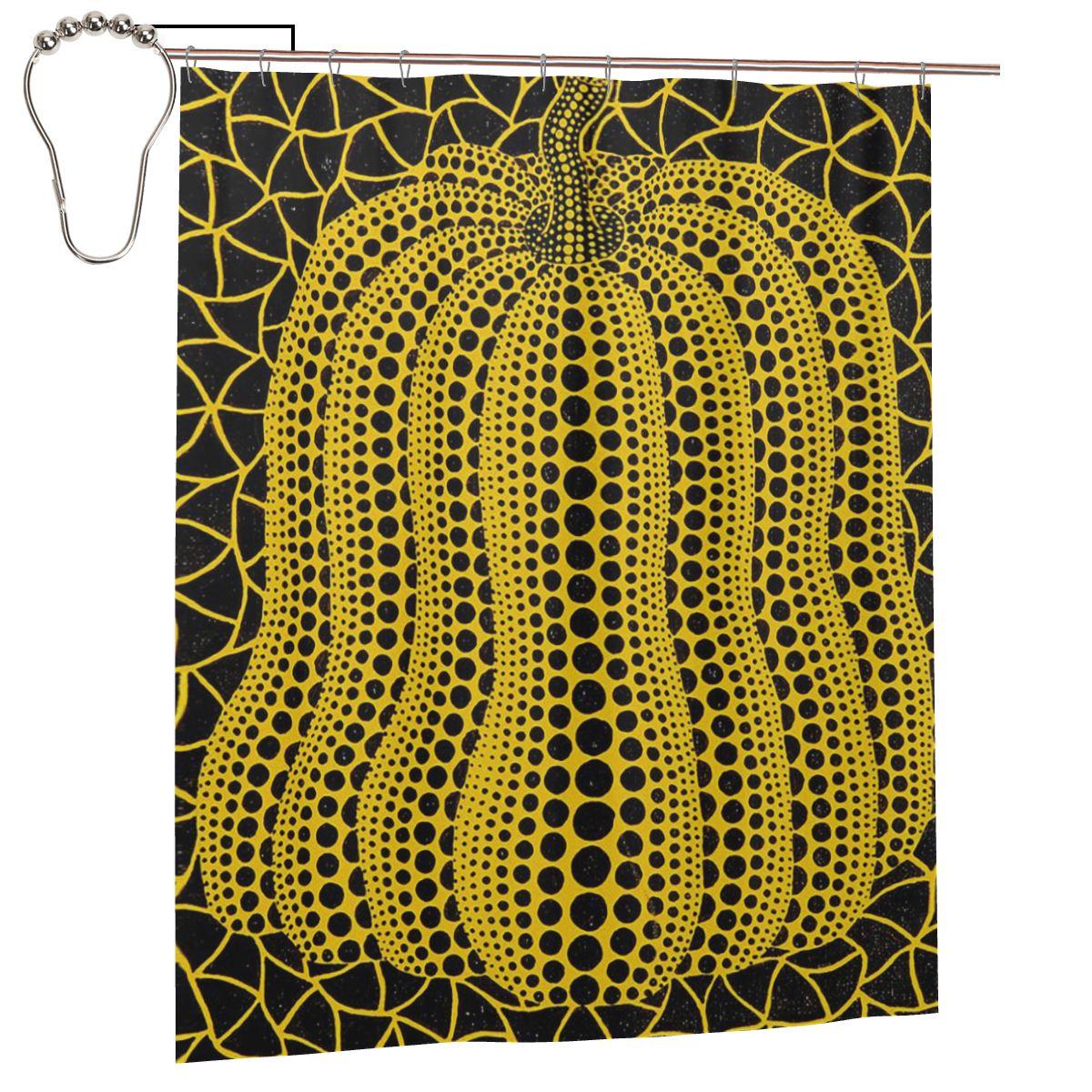 

Yayoi Kusama Pumpkin Abstract Art Shower Curtain Bathroom Polyester Waterproof Bath Curtains With Hooks W60H190(CM)-1 Pcs