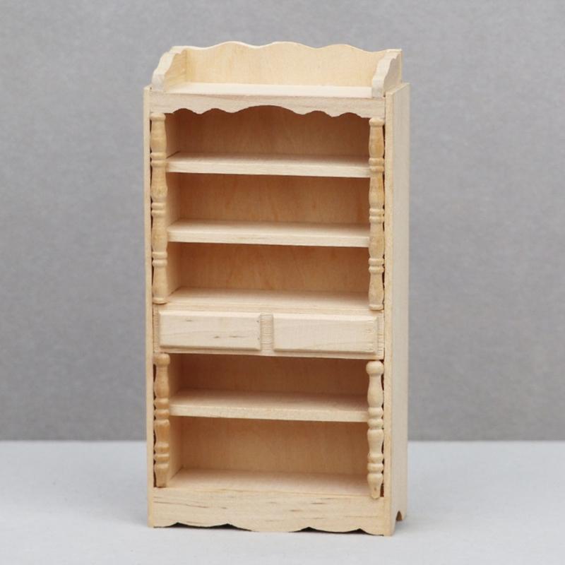 Solid Wood Mini Cabinet Model Dollhouses Accessories For Bedroom Kitchen Living Room Tiny House Decoration Photography Prop