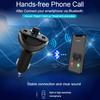 Car Hands-free FM Transmitter Bluetooth MP3 Player Car Kit Dual USB Car Charger Support TF Card/U Disk Music Play