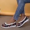 Flat Single Shoes Women's Autumn New Christmas Elements Plush Shallow Mouth Casual Women's Shoes