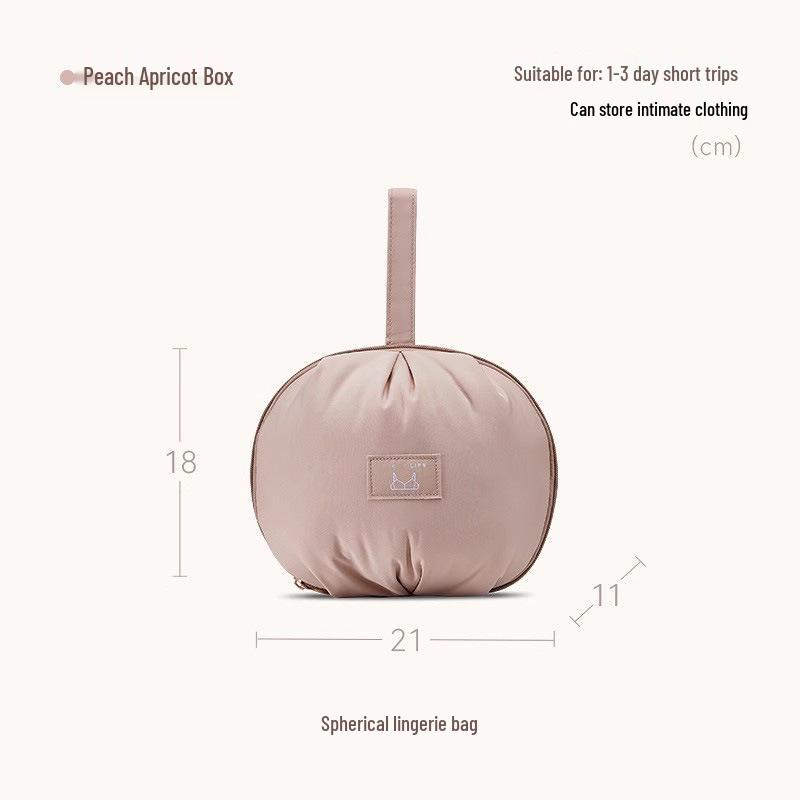 

Portable Ultra-light Underwear Organizer: Travel Storage Bag for Bras, Panties, and Socks рожевий/персиковий