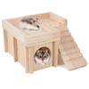 Letics Hamster Stage House Platform Wooden Toy Hideaway for Small Animals, Chinchillas, Steps, Stairs