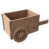 iGarden Artificial Wood Wheelbarrow Planter - Natural, Durable