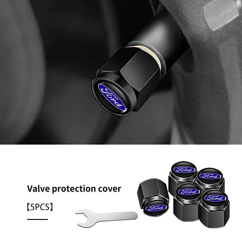 

Car Sticker 5pcs Car Wheel Tire Air Valve Protection Cap Dust Stem Cover For Ford Escape Ecosport Fusion Explorer Expedition Tau