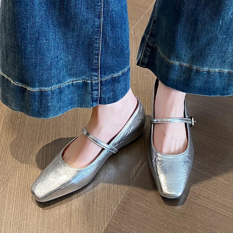 CRLAYDK Women's Pointed Toe Mary Janes Inner Height Increase Loafers Ladies Office Work Slip On Dress Casual Walking Shoes