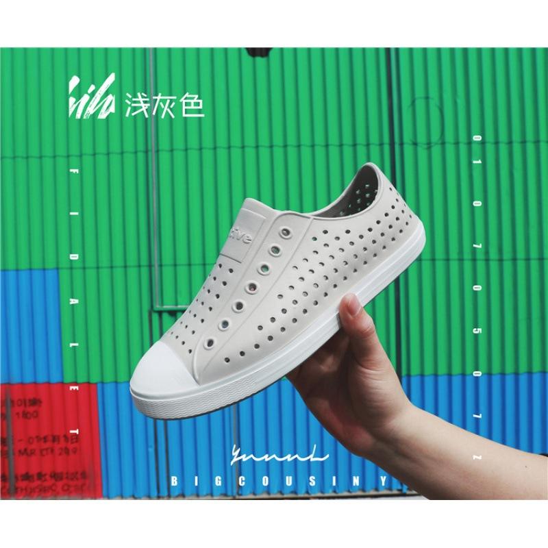 

Туфли с дырками мужские сандалии с закрытым носком для плавания на пляже, летние дышащие нескользящие, корейская версия 42 светло-серый