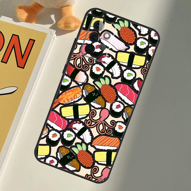 Sushi Food For Samsung Galaxy A33 A36 A56 A26 A16 A15 A55 A53 A35 A22 A32 A52 A54 A34 A14 A05 A06 Case