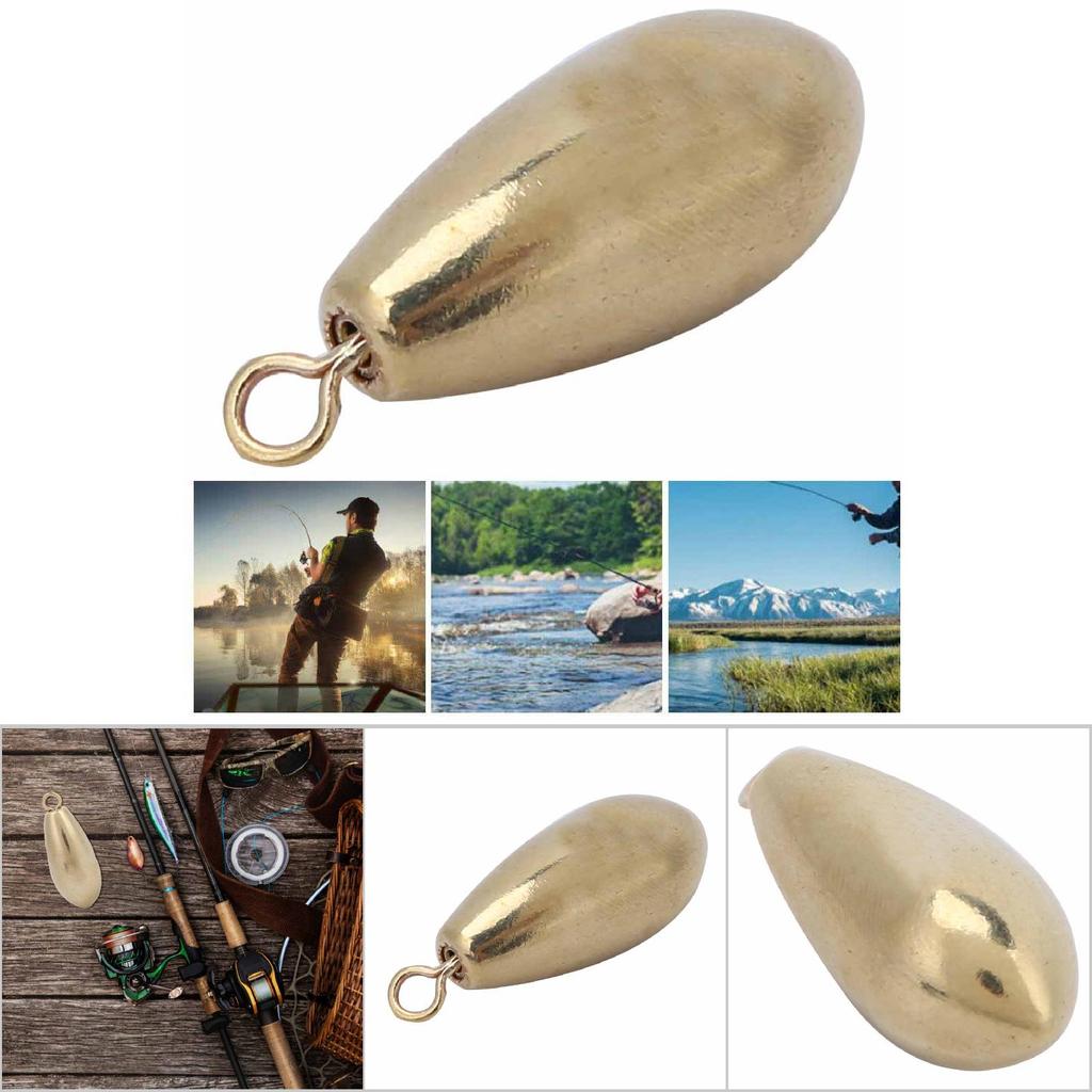 5pcs Bag Outdoor Fishing Copper Sinkers Weights Anglers Tackle Accessory (5g)