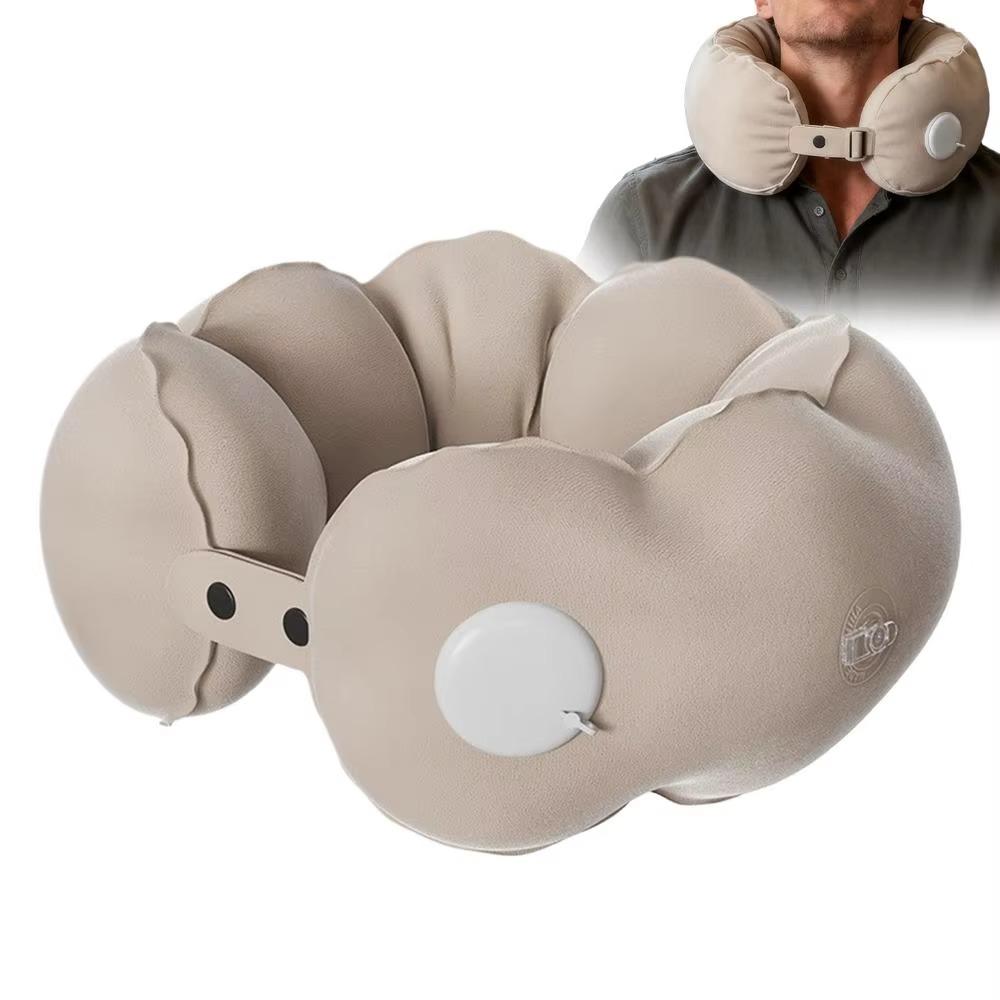 Adjustable Firmness Travel Neck Pillow Inflatable Office Napping Pillow Cloud Neck Pillow Home Use