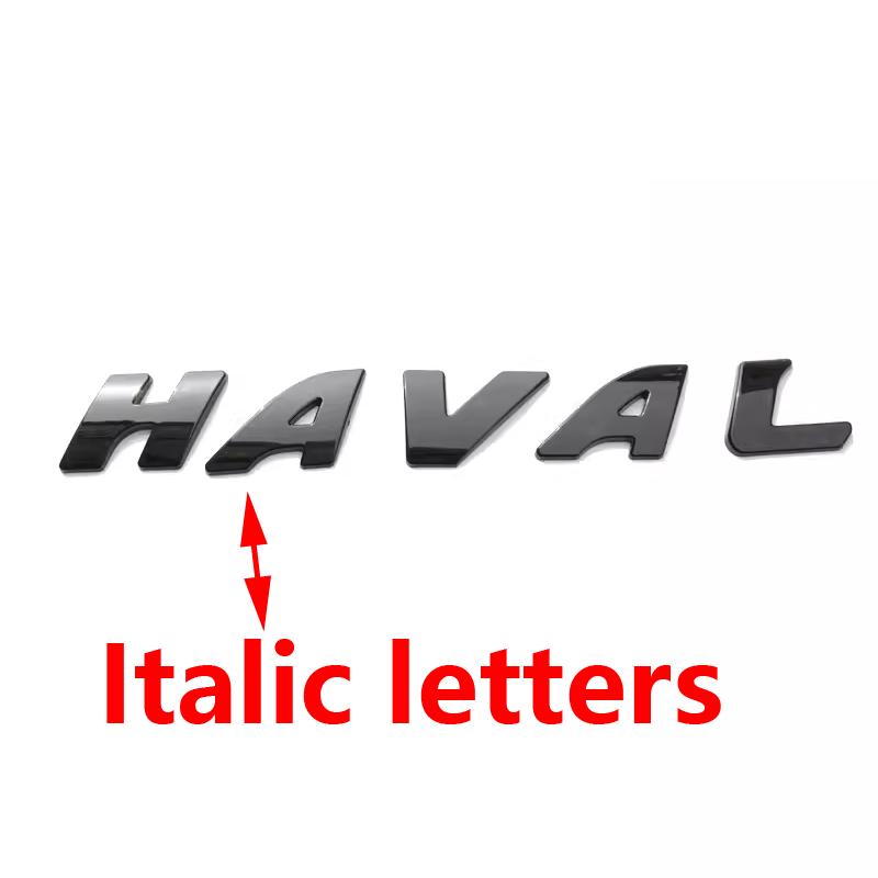 Per Haval H6 GT logo Auto Rete Anteriore Emblemi Logo Nero Per GWM Great Wall Generazione Haval H6 GT