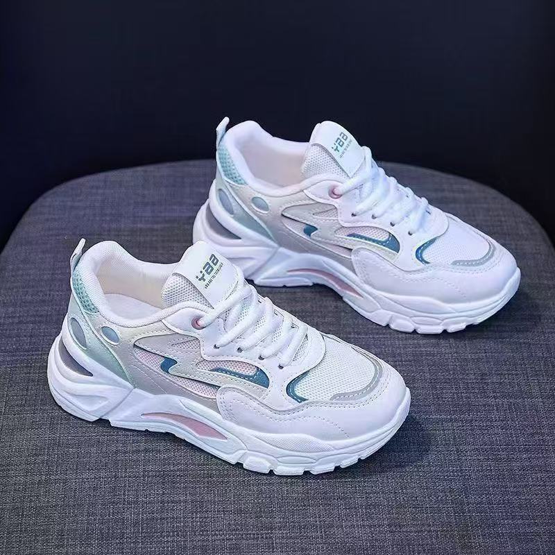 New sports single shoes breathable mesh shoes platform casual dad shoes trendy shoes 35