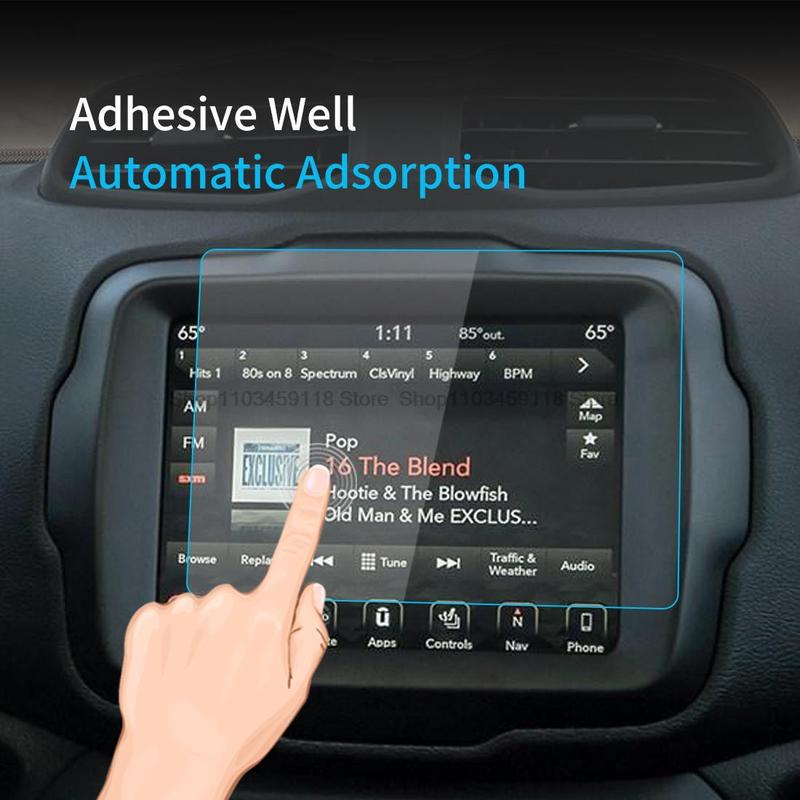 Tempered Glass Screen Protective Film for Jeep Renegade 7inch or 8.4inch Interior Car GPS Navigation Anti-scratch Accessories