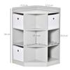 Storage Shelf for Kids, 3 Non-Woven Fabric Drawers, MDF, Anti-Tip, Grey
