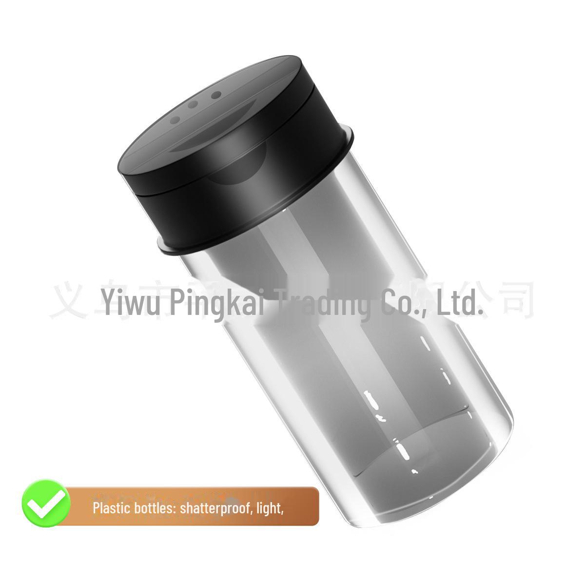 

Вращающаяся стеклянная полка для специй с баночками для специй Upgraded + 18 Plastic Bottles чёрный