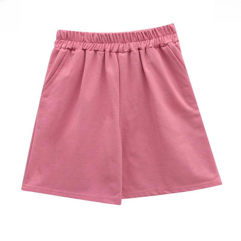 Damen Baumwolle Bestickte Sommer-Shorts - Koreanischer Stil, Lockere Passform, Hohe Taille, Weitbeinige Lässige Fünf-Punkt-Hose