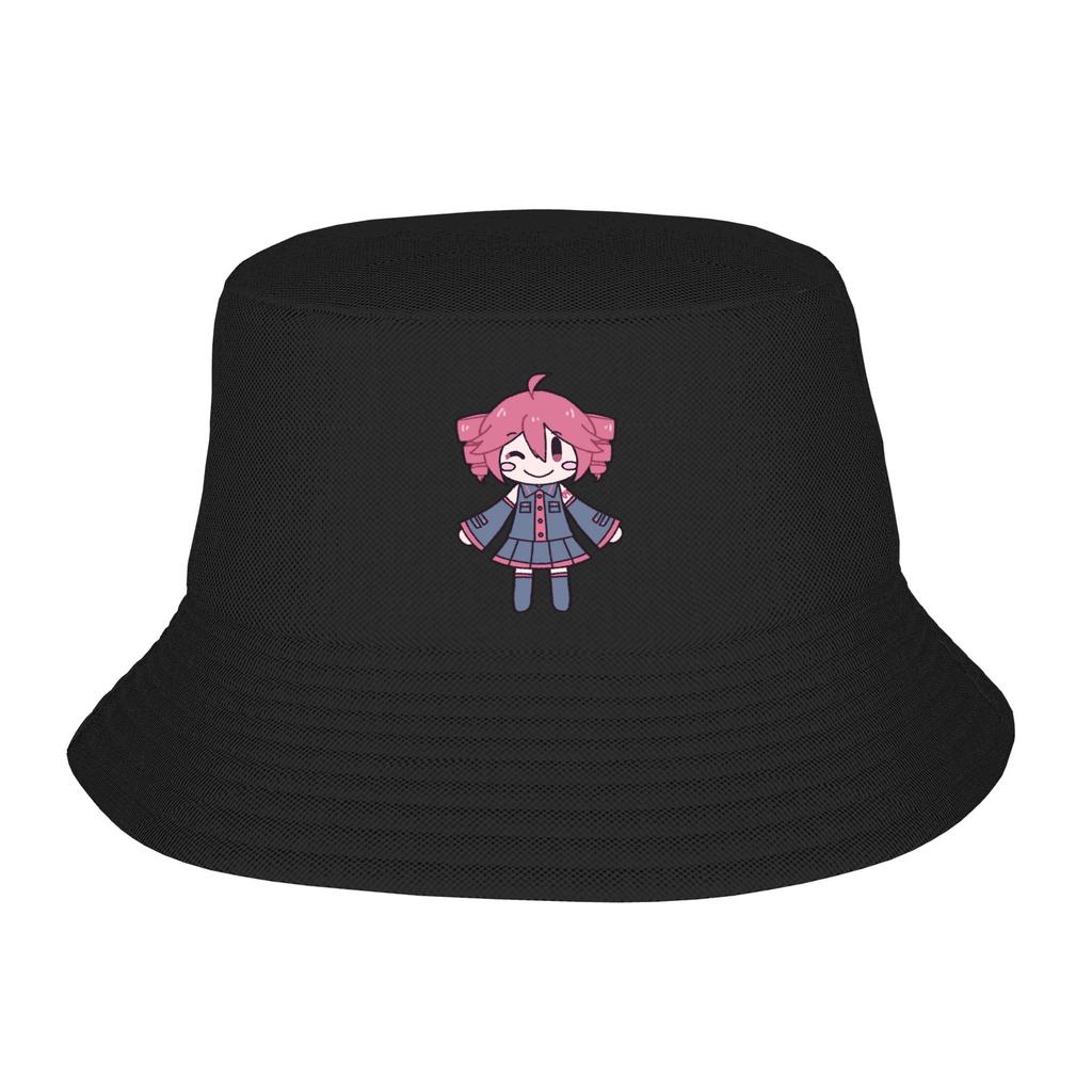 Style Kasane Teto Bucket Hat Unisex Lightweight Virtual Singer Fishing Cap Hot Summer Headwear Bob Hat