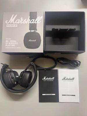 Marshall Major IV 4. Gen Over-Ear Bluetooth-Kopfhörer, Starker Bass, Schwarz