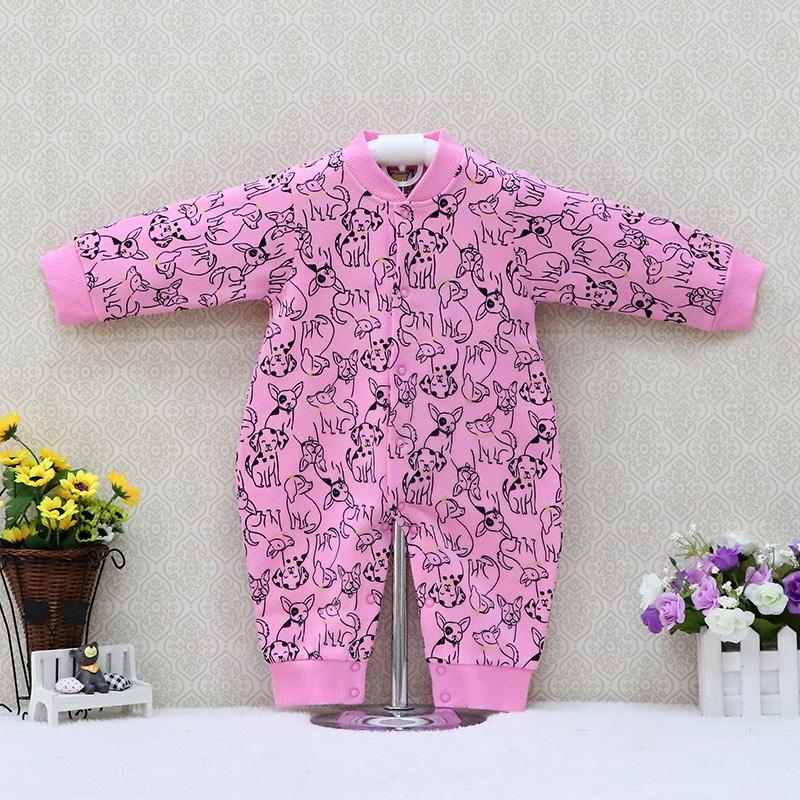 

Одежда для новорожденных девочек, утепленная кнопка на кнопках, зима-весна, цельный детский комбинезон с длинными рукавами, детская одежда, одежда 6M 3/6 светло-розовый