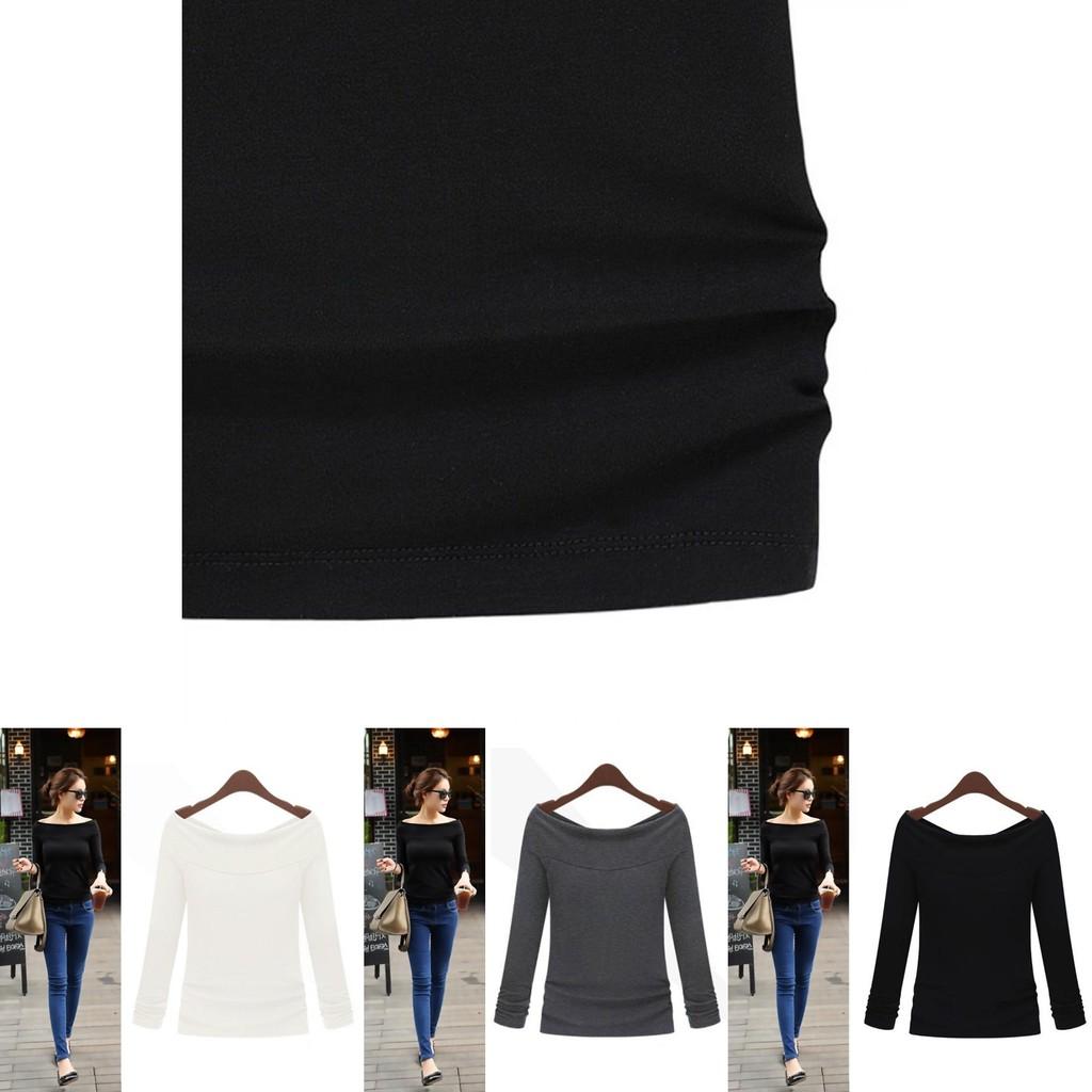 Fashion Women Ladies Casual Cotton Blend Pullover Long Sleeve Loose Tops Tee Blouse For Comfortable Everyday Wear