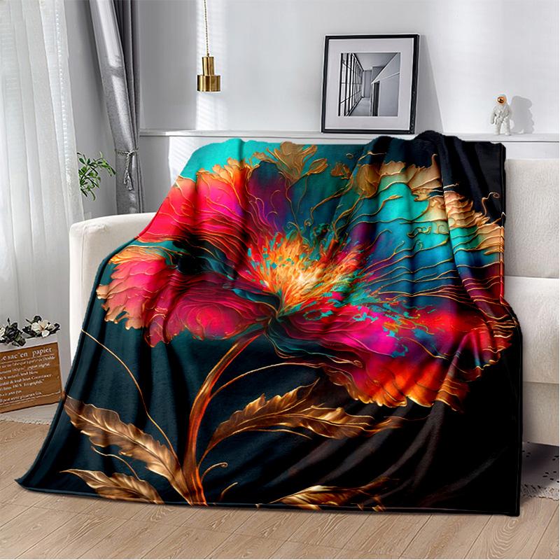 HD Pretty Flower Daisy Rose Chrysanthemum Blanket,Soft Throw Blanket for Home Bedroom Bed Sofa Picnic Travel Cover Blanket Kids