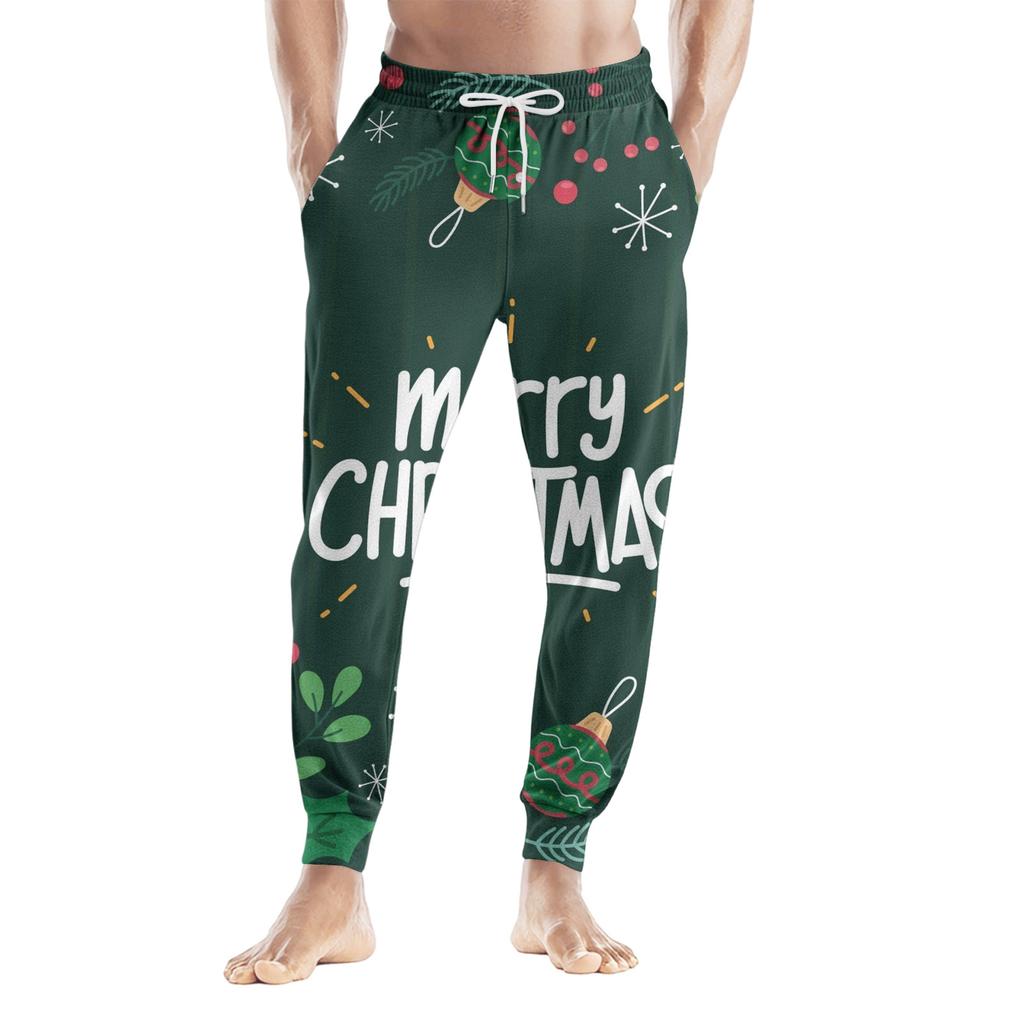 Men's Drawstring Pocket Casual Pants, Checkered Striped Printed Pocket Casual Pants, Home Sleeping Pants