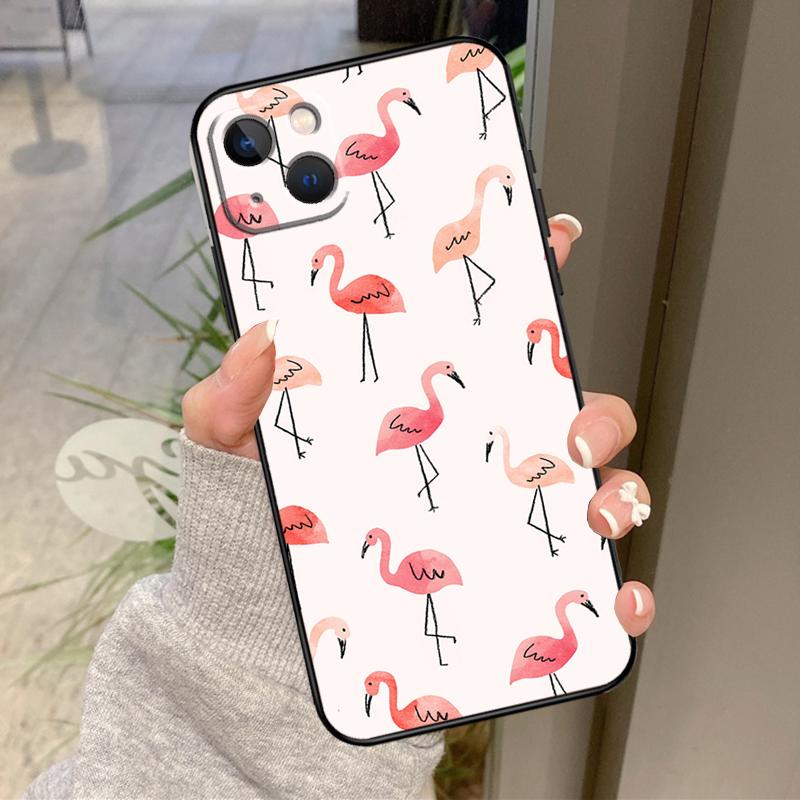 Flamingo Bird Case For iPhone 17 Pro Max 16 15 13 12 11 14 Pro Max Plus 13 12 Mini 16e 17 Air Back Cover