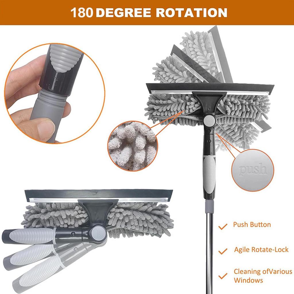 Ceiling Duster Cobweb Duster High Reach Wall Cleaner Ergonomic Multi-Function Ceiling Fan Brush Dusting Cleaning Supplies