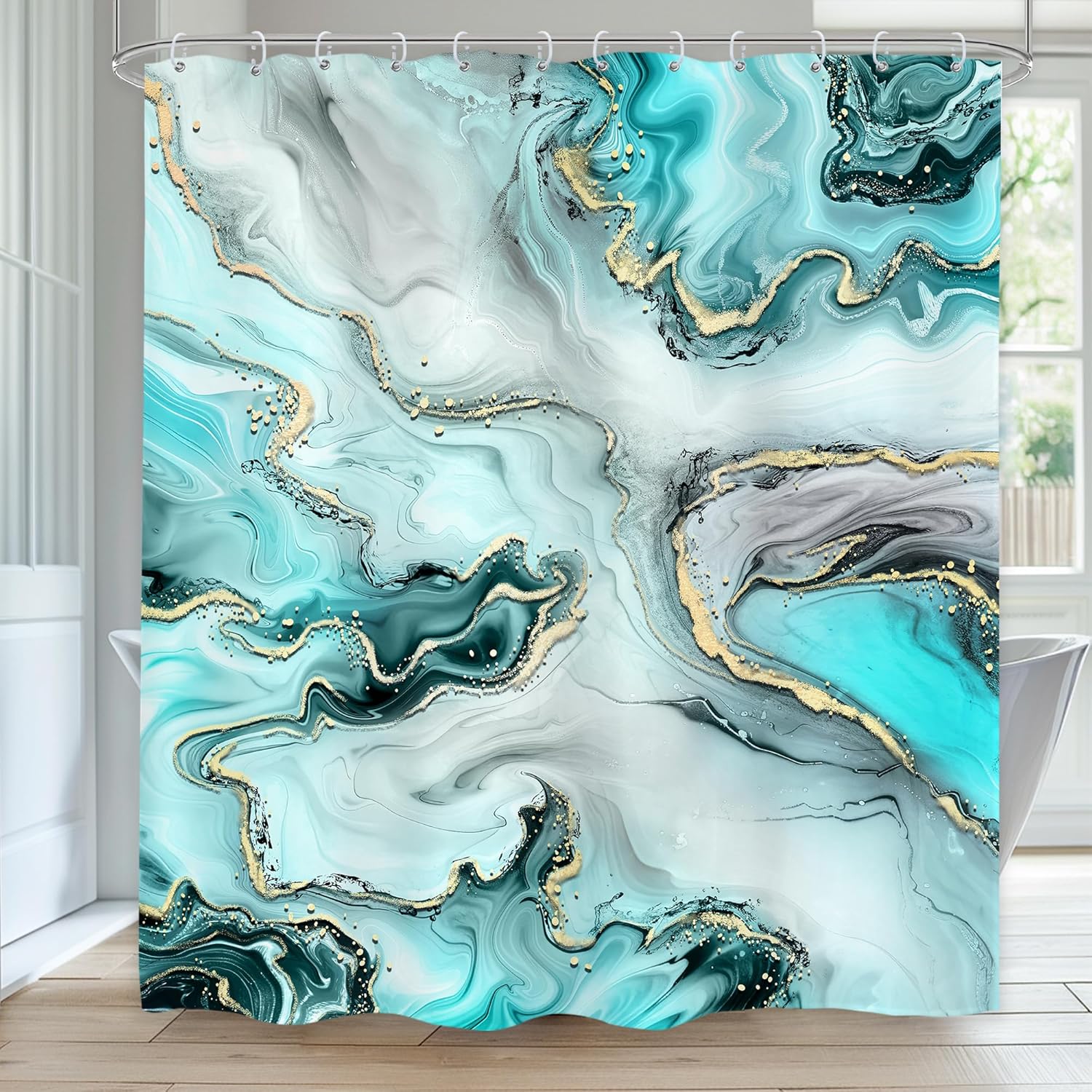 

Blue Sky Backdrop Cloud Shower Curtain Nature Landscape Scenery Waterproof Fabric Polyester Bathroom Bathtub Decoration 90x180CM
