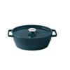 Oval Cocotte - - Slow Cook - 29 Cm - Cast Iron - Deep Blue