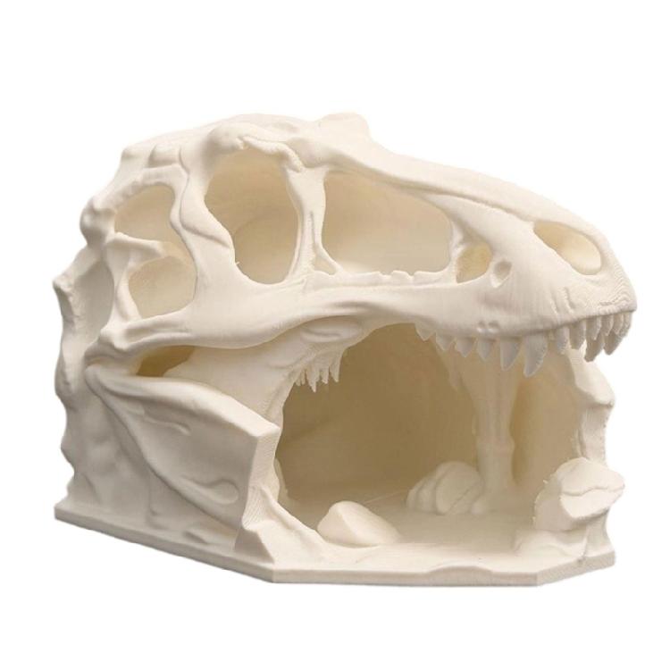 3D Printed Reptiles Hide Cave Tyrannosaurus Skull Ornament Geckos Lizards Snake Shelter Ice Cave Reptiles Hideouts for Fish Tanks Accessories