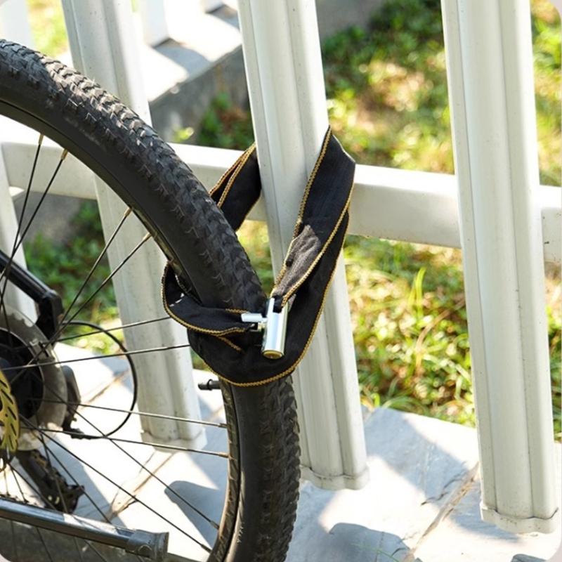Diebstahlsicheres Mountainbike-Schloss Tragbares Fahrrad-Kettenschloss Sicherheits-Kettenschloss für Rennrad Mit 2 Schlüsseln Fahrradzubehör