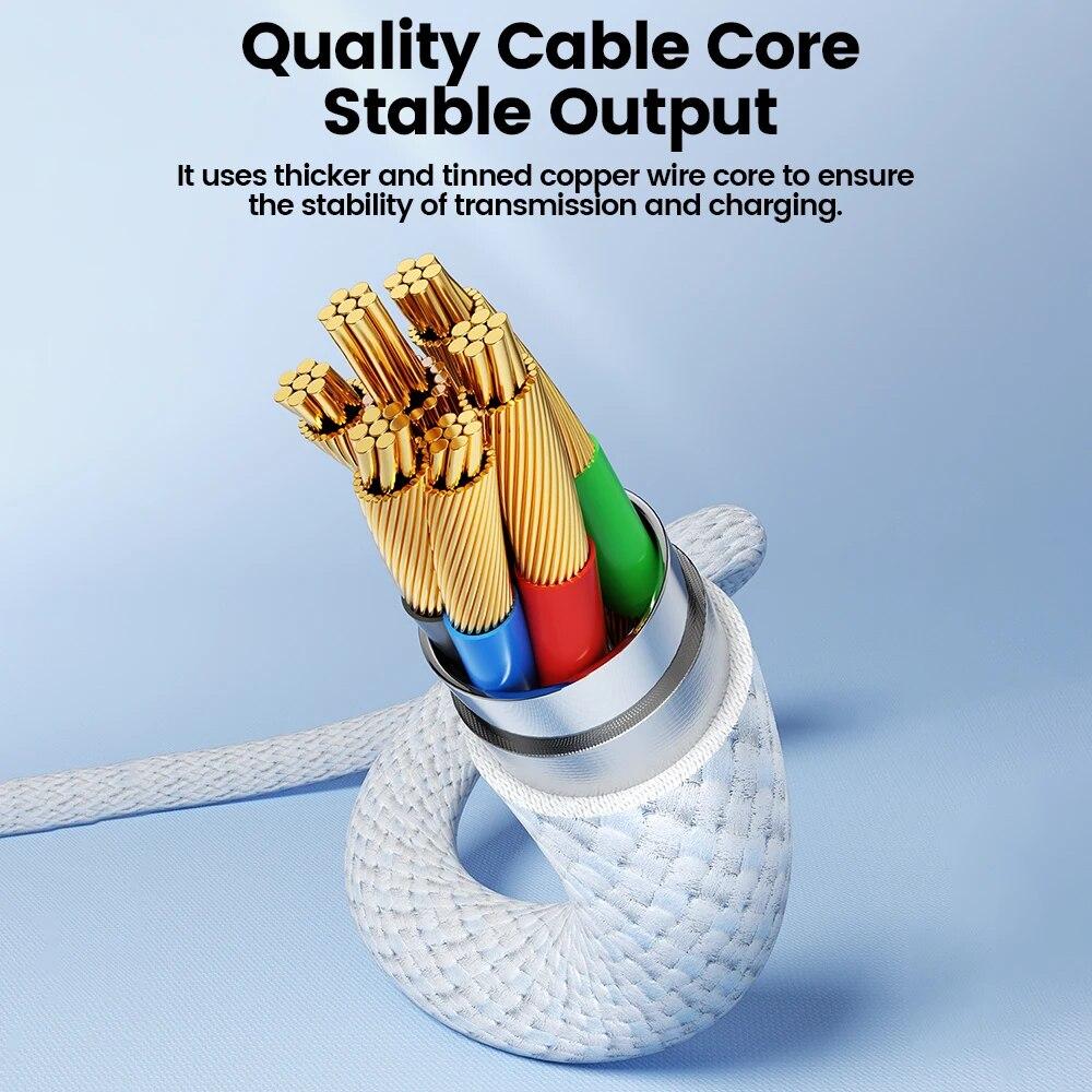 Toocki 6A USB Cable Type C 66W Fast Charging For Huawei P40 P30 Type C Cable For iPhone 15 Pro Max Xiaomi Samsung S24 Data Cord