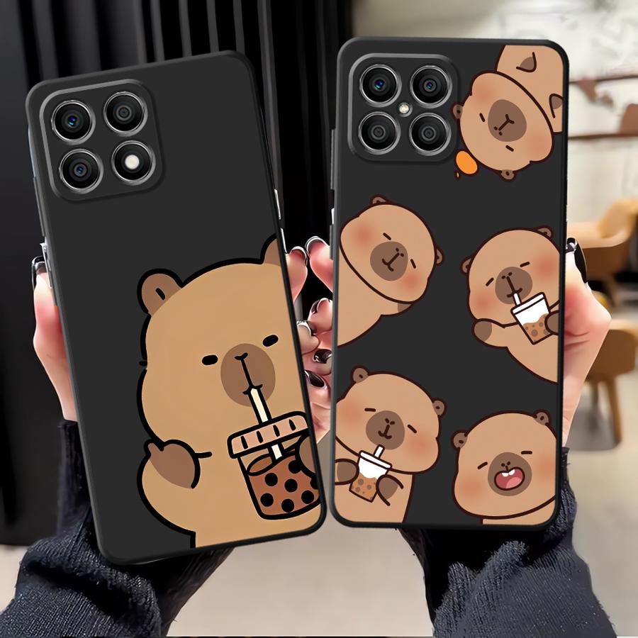Zabawne etui z kapibarą do Honor 70 90 X8 Magic5Lite X9a 8X X7 X6 X5b 200 400 Lite Funda Pokrowiec na telefon