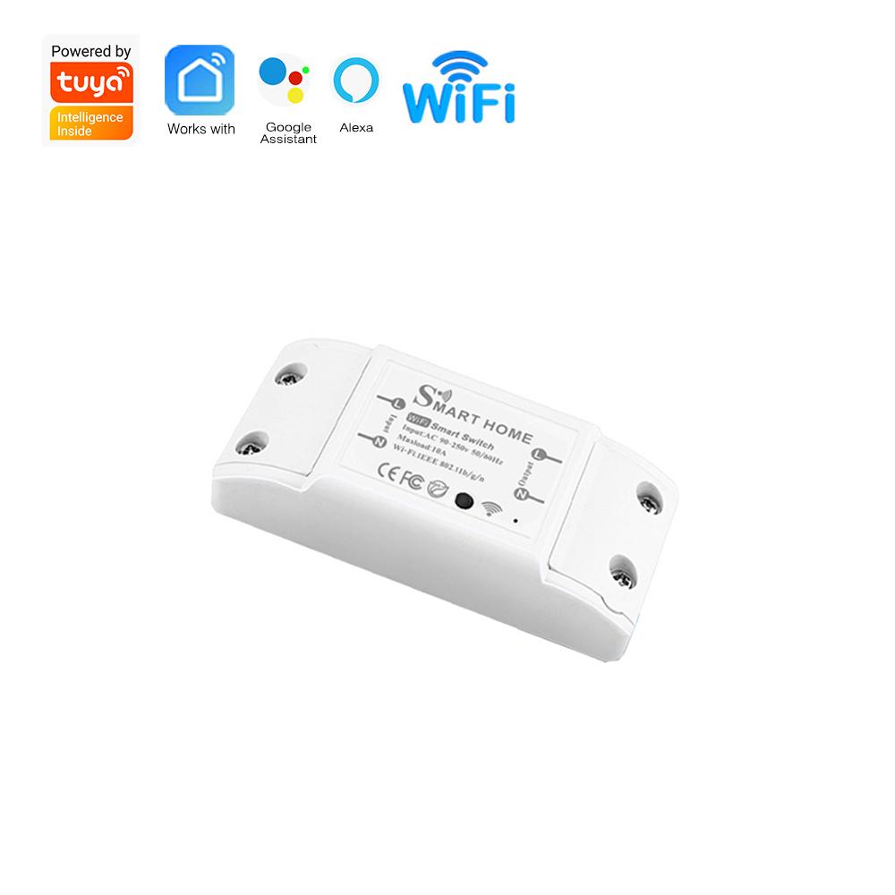 Wifi Smart Switch Wireless Remote Switch Breaker Domotic LED Light Controller Module Smart Life Tuya APP Works with Alexa Google