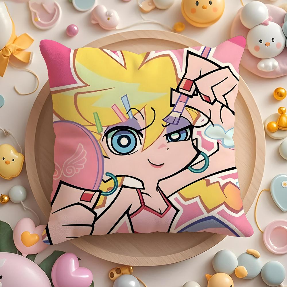 Anime P-panty and stocking Cushion Cover Home & Car Multi-Scene Pillow Cover - Reversible, Soft & Durable for Daily Use