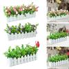 Artificial Flower Plant Desktop Ornament Decorative Lifelike Arrangement Fake Plant for Room Window Indoor Wedding Decoration